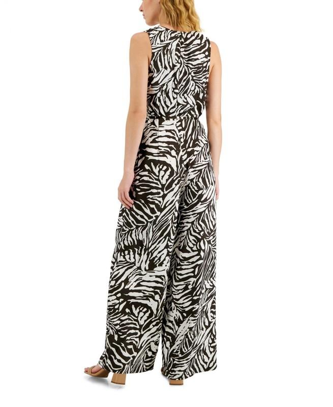 Inc International Concepts Women's Printed Twill Satin Jumpsuit 10840149 4
