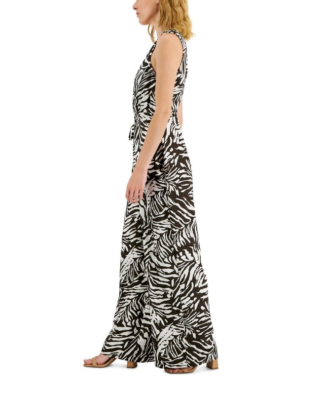 Inc International Concepts Women's Printed Twill Satin Jumpsuit 10840149 4