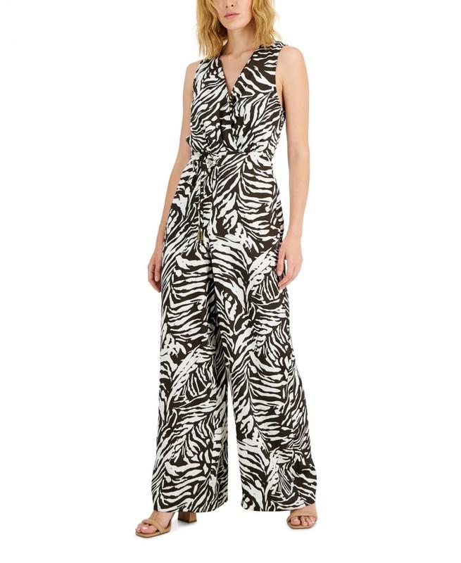inc International Concepts Women's Printed Twill Satin Jumpsuit 10840149 4