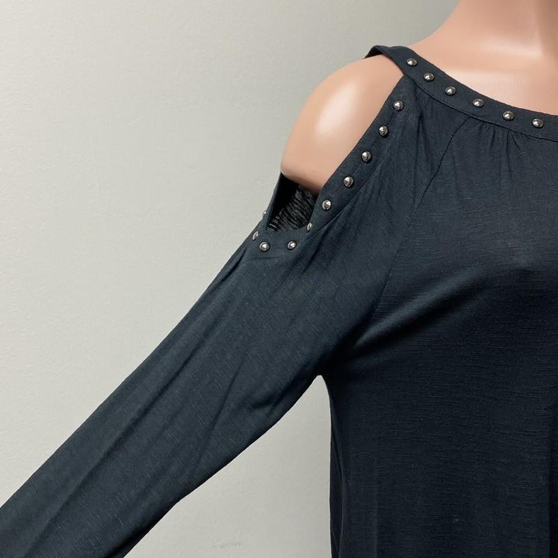 Inc Womens Black Long Sleeve Keyhole Handkerchief Evening Top Size S