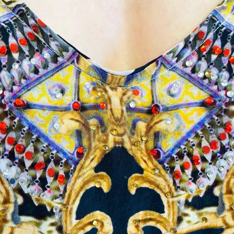 Inoa Size 1 (8 - 14) Multicolor Silk Embellished Sleeveless Playsuit Designer