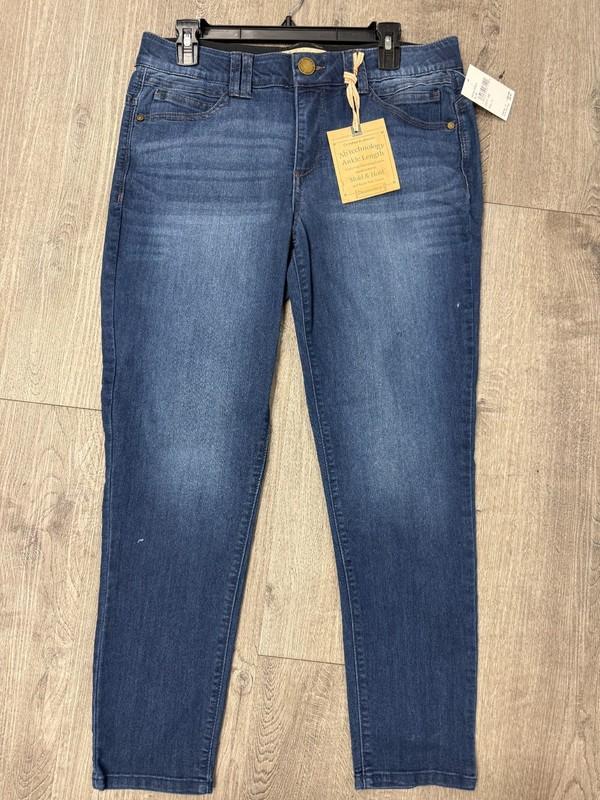 Inseam28"Democracy Women's "Ab" solution ankle Jeans Blue Stretch Denim #8#10#12