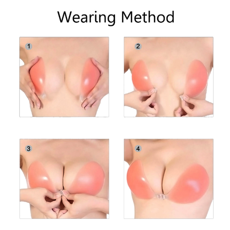 Invisible Bras Strapless Silicone Stick Push Up Bust Adhesive NuBra Stickers USA