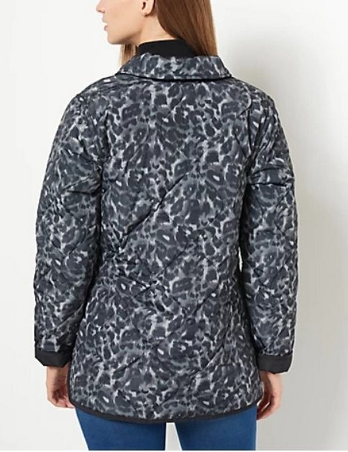 Isaac Mizrahi Gold Yellow & Floral Reversible Quilted Barn Jacket New Coat