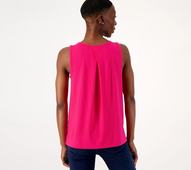 Isaac Mizrahi Live Soho Tank Top Crimson Pink S New