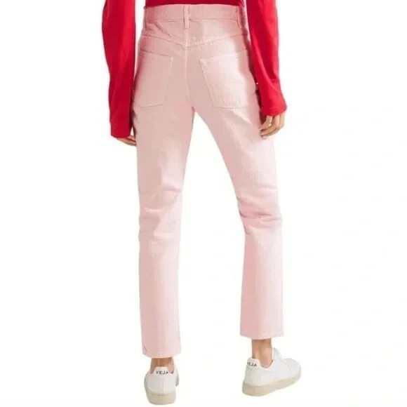 Isabel Marant Étoile Fliff Straight Leg Jeans FR38 US6 Light Pink Cotton