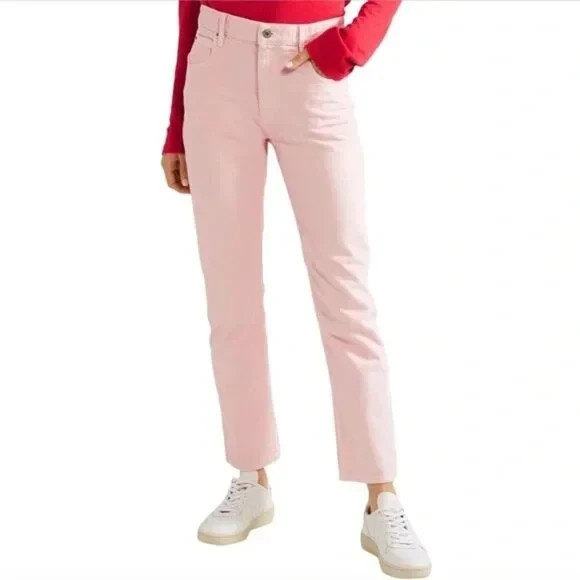 Isabel Marant Étoile Fliff Straight Leg Jeans FR38 US6 Light Pink Cotton