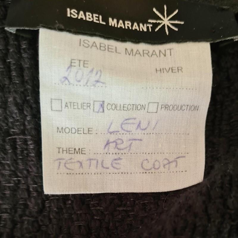 Isabel Marant "Leni" Black Wool Jacket SS 2012 Boho Designer Fashion Sample