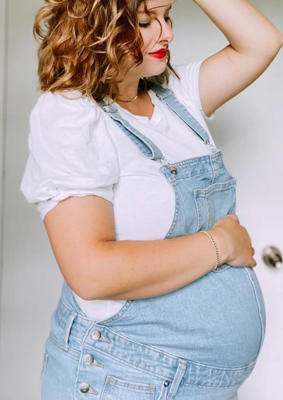 ISABEL MATERNITY DENIM OVERALLS JEANS SHORTALLS DESTRUCTION FRAYED HEM SHORTS 2