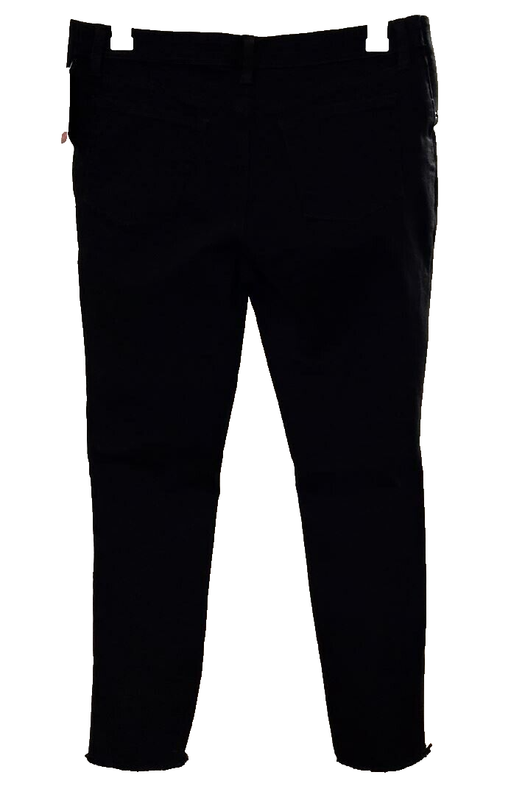 Isabel Maternity Expandable Sides Distressed Skinny Maternity Jeans Black Sz 12