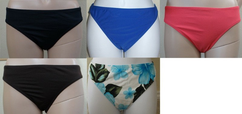 ISLAND ESCAPE black/brown/coral/floral swim bottom SHAPER PANTS reg 6-20 +20W