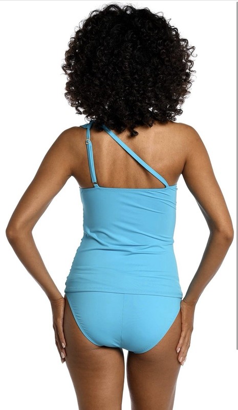 Island Goddess One Shoulder Keyhole Tankini Swimsuit Top