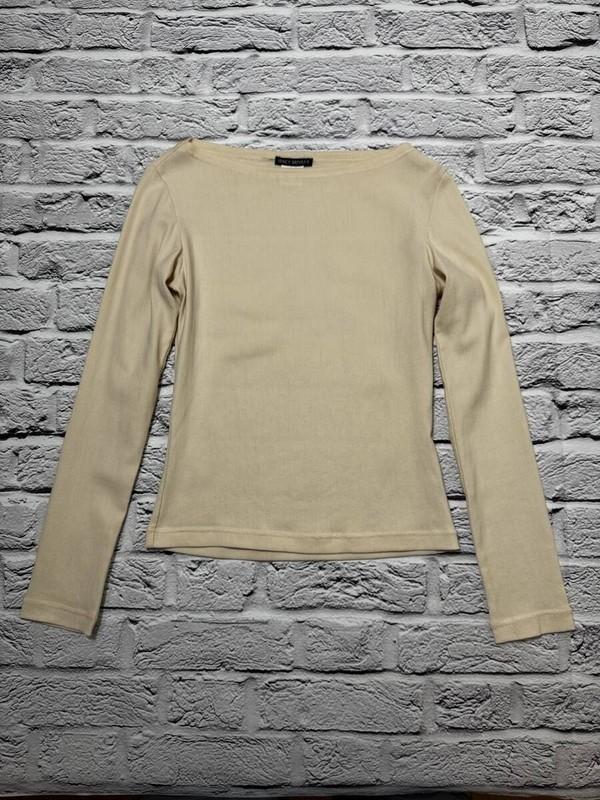 Issey Miyake Long Sleeve Top Ivory Cotton Size 3 Japan