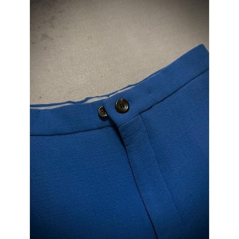 Issey Miyake Men's Blue Wool Seersucker Style Slacks Japan
