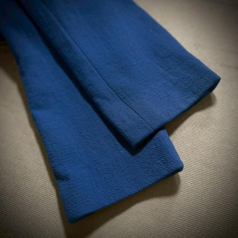 Issey Miyake Men's Blue Wool Seersucker Style Slacks Japan
