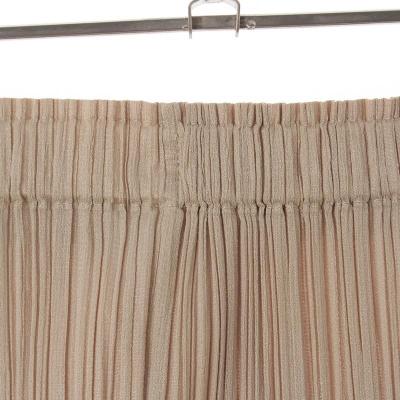 Issey Miyake Pleats Please Long Skirt Beige Size 5 Used Japan