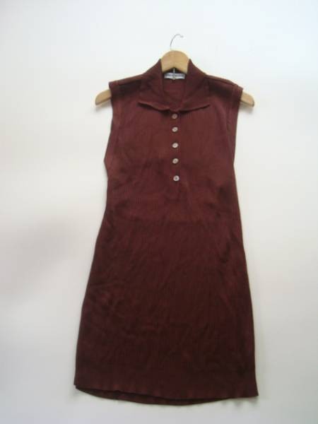 Issey Miyake Sleeveless Knit Brown Used Japan