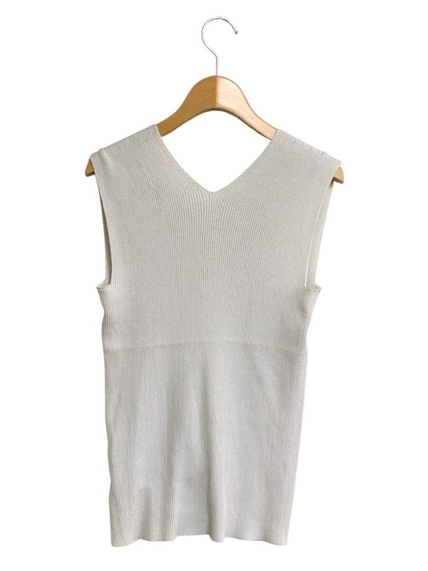 Issey Miyake Tops V-Neck Sleeveless Gray Used Japan