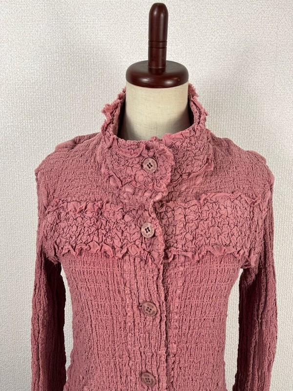 Issey Miyake Women's Pleated Smocking Jacket Used Japan