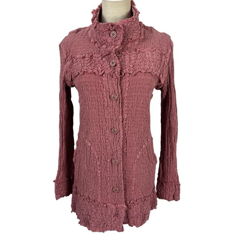 Issey Miyake Women's Pleated Smocking Jacket Used Japan