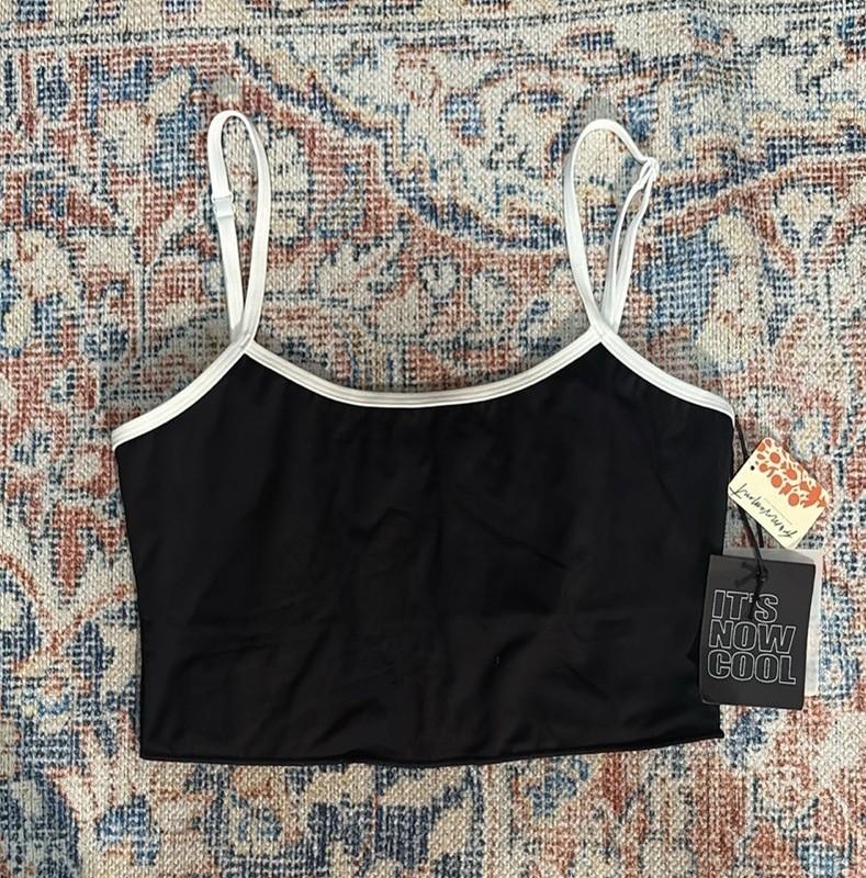 It’s Now Cool X Free People The Contour Tank Top Bikini Top In Black SZ M NWT