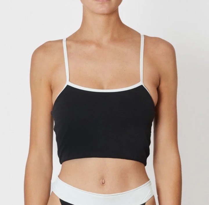 It’s Now Cool X Free People The Contour Tank Top Bikini Top In Black SZ M NWT