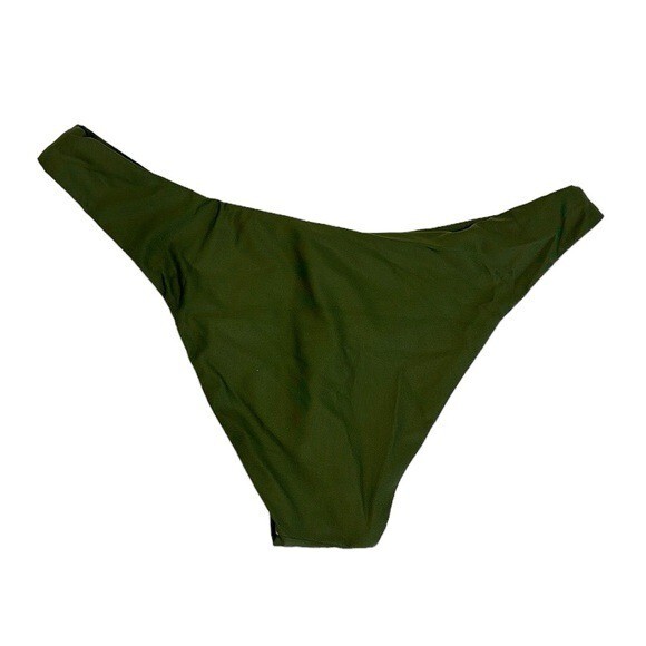 J. Crew Bikini Bottom Women's M Green Curved Waist Cheeky New BC125 7833
