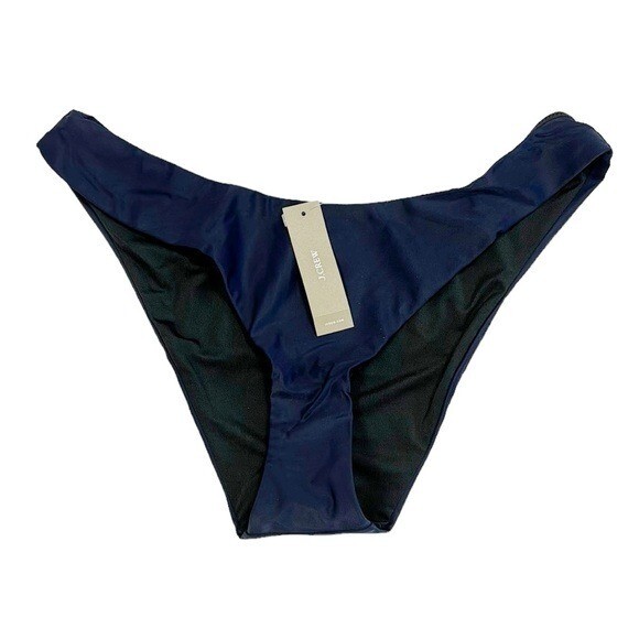 J. Crew Bikini Bottom Women's M Navy Curved Waist Cheeky New BC125 7844