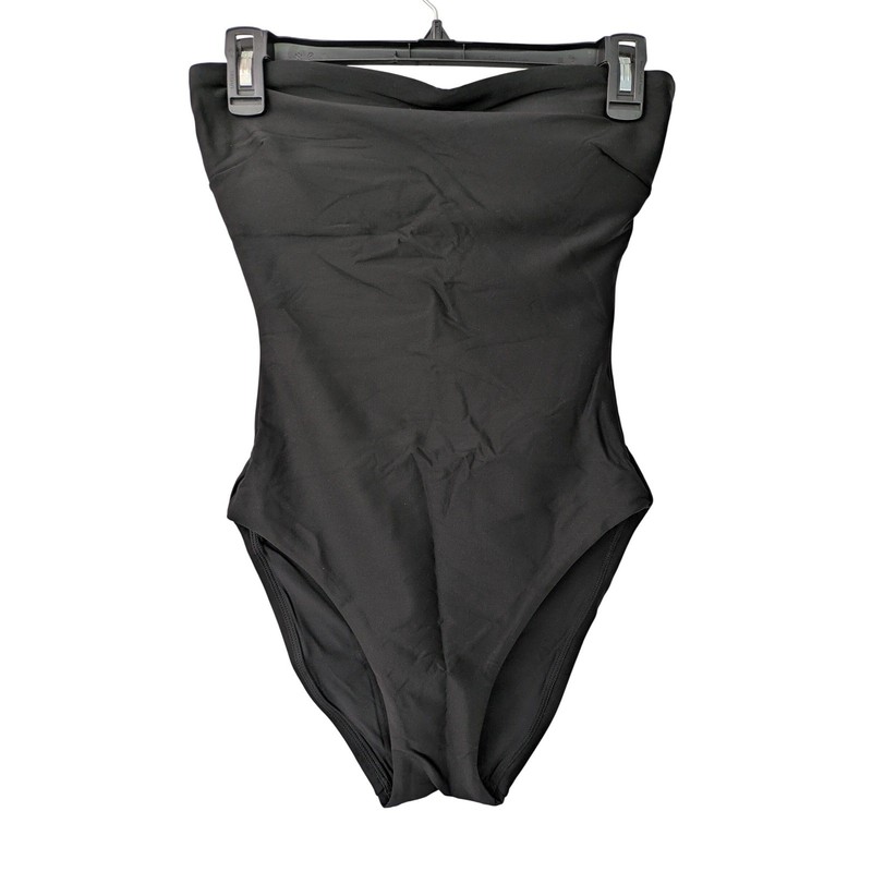 J. Crew Gemma Bandeau 1-Piece Swimsuit Classic Sculpt Sze 6 Black NWT $138 Ci366
