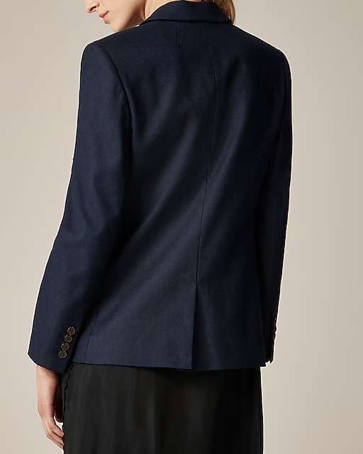 J CREW Helena Blazer Wool-blend Flannel BLACK JACKET TALL WOMENS SIZE 10T 10 NEW
