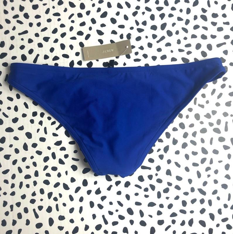 J. Crew Lowrider Bikini Bottoms K4845 Low Hipster Swim RBL BLUE $45 M NWT