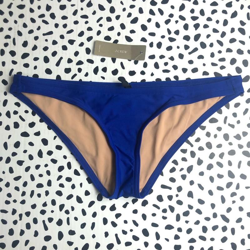 J. Crew Lowrider bikini bottoms K4845 low hipster swim RBL BLUE $45 M NWT