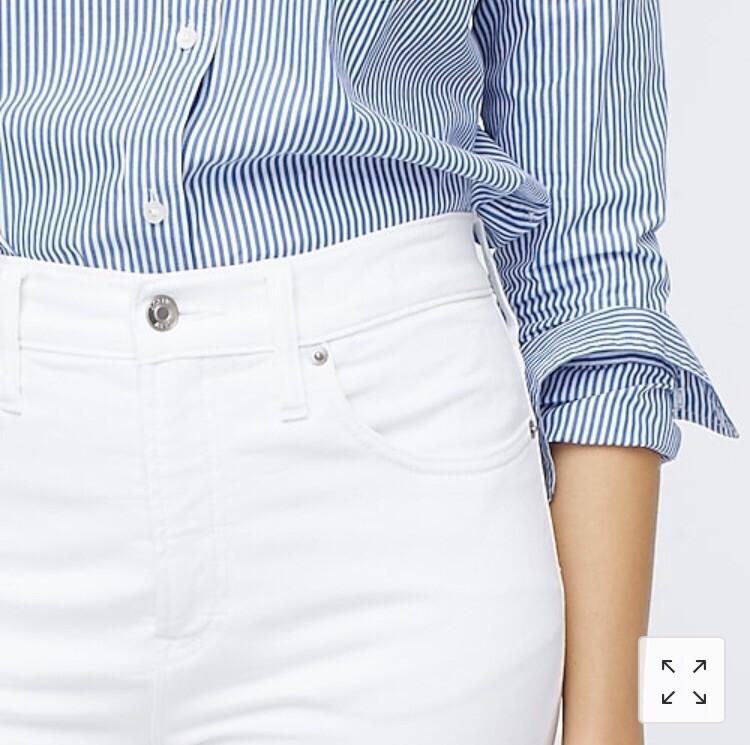 J. Crew NWT Women's Curvy Full-Length Bootcut Jean In White - Size 32