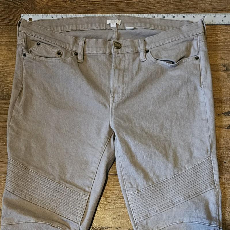 J Crew Stretch Women's Tan Moto Jeans Size 32 Style B7416 (36x26)