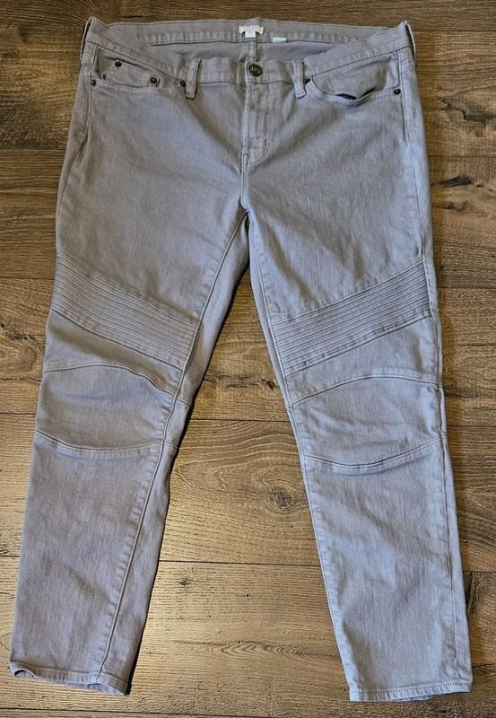 J Crew Stretch Women's Tan Moto Jeans Size 32 Style B7416 (36x26)