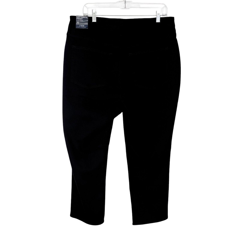 J.Crew Women's 32 Curvy Essential Straight Jeans Black NWT All Day Stretch