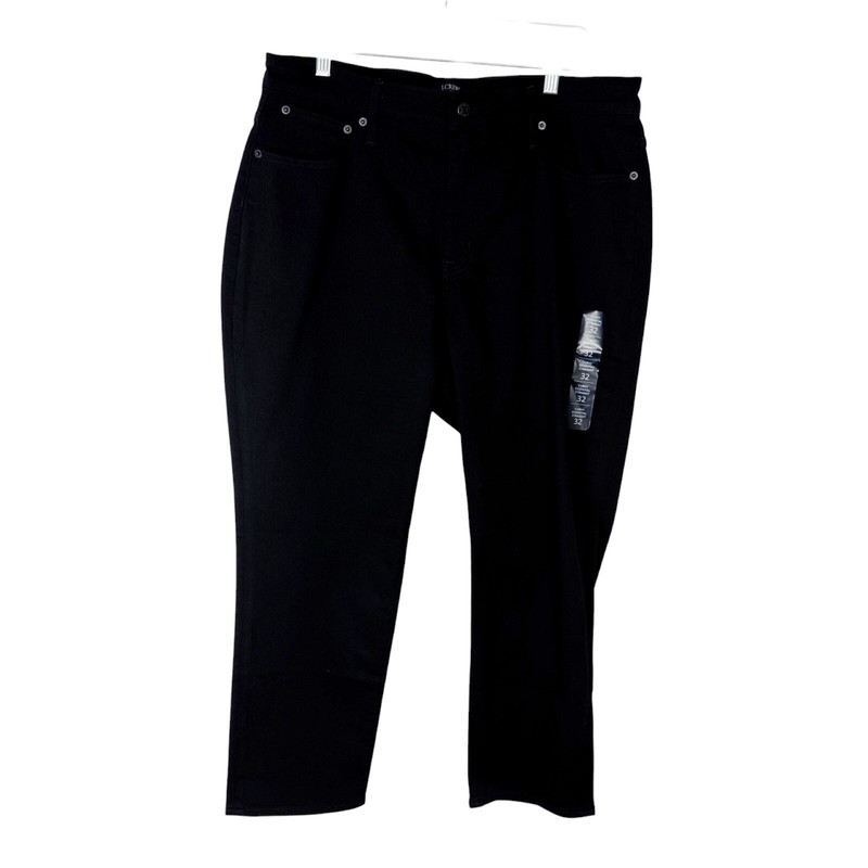J.Crew Women's 32 Curvy Essential Straight Jeans Black NWT All Day Stretch