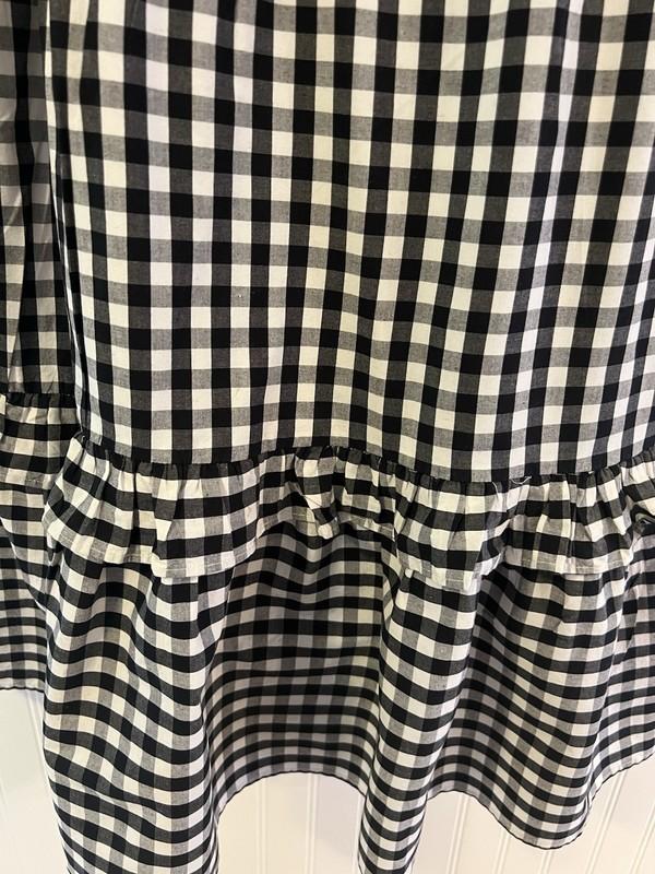J Crew Women’s Black/White Check Ruffled Dress Size M Party Work Going Out