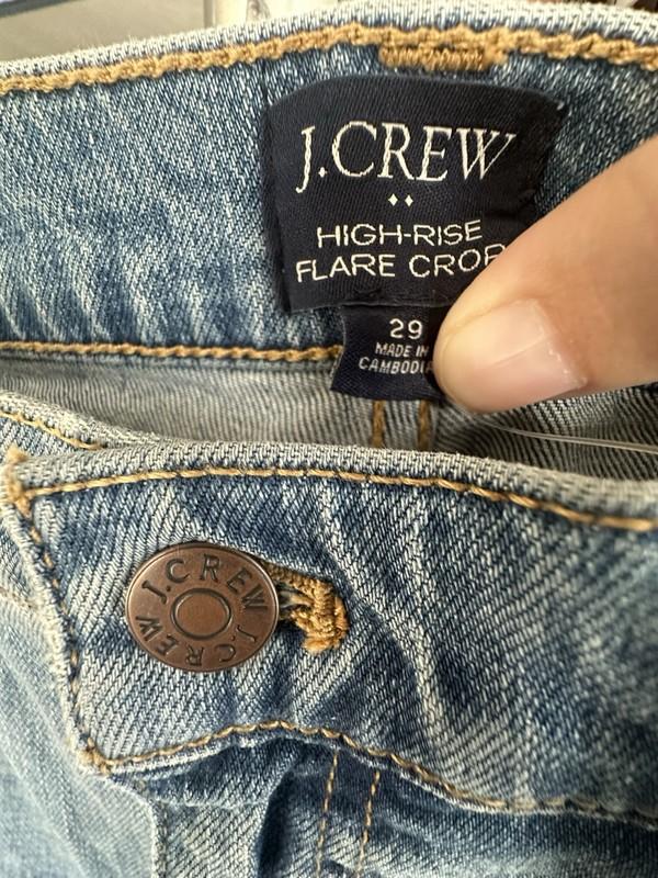 J.Crew Women's High Rise Flare Crop Jean Size 29 AY252 #7