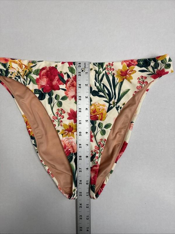 J.Crew Women's M High Leg High Waist Swim Bottom Vintage Pink Floral NWT