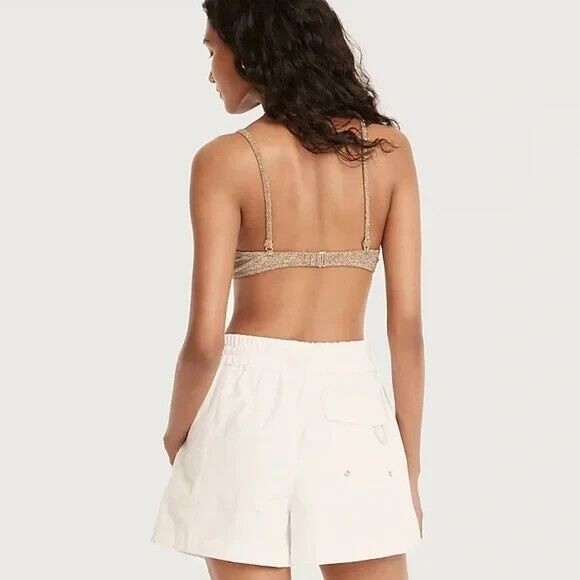J. Crew Womens Paddle Short Swim Drawstring Pockets White XL