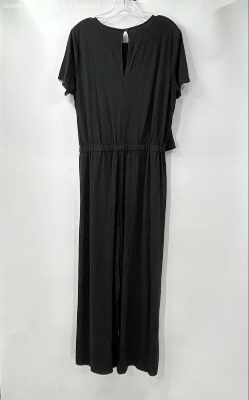 J Jill Black Black Flowy One Piece Jumpsuit Women's Size M