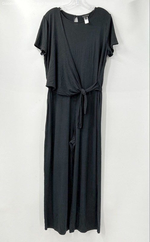J Jill Black Black Flowy One Piece Jumpsuit Women's Size M