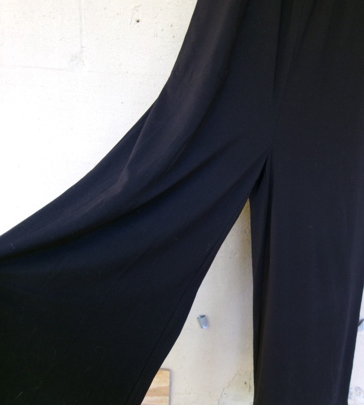 J. Jill Black Pima Cotton/Tencel Wide Leg Jumpsuit / Lounger Pockets Small