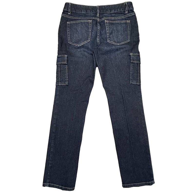 J Jill Cargo Stretch Jeans Womens 8 PETITE (30x29.5) Dark Wash Straight Leg