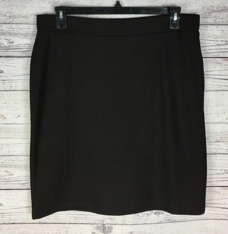 J Jill Knit Pencil Skirt Women’s Size M Walnut Brown Pull On Stretch NWT