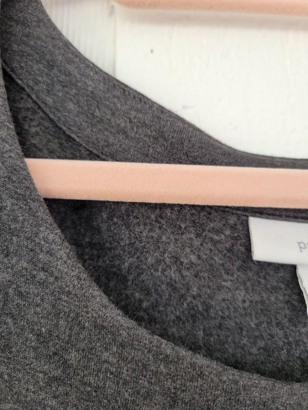 J Jill Pure Jill Size 3X Sweatshirt Dress Knit Midi Stretch Pockets Fall Gray