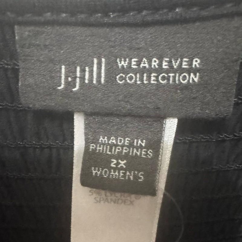 J. Jill Wearever Collection Black Sleeveless Jumpsuit Size 2X