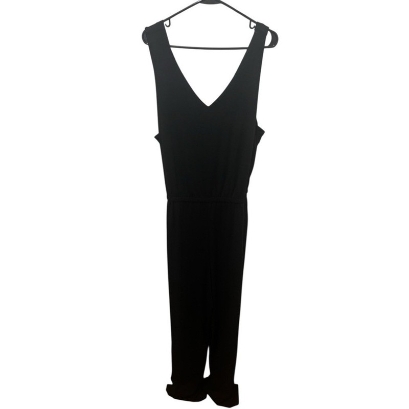 J. Jill Wearever Collection Black Sleeveless Jumpsuit Size 2X