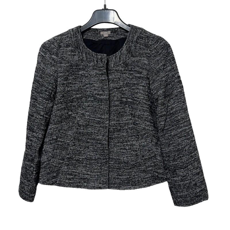 J Jill Womens Wool Textured Blazer Size Small Snap Front Jacket Office Business